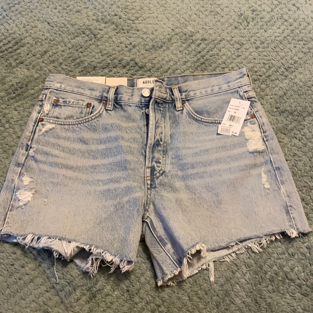 Agolde Parker long organic cotton shorts 28 w/tags